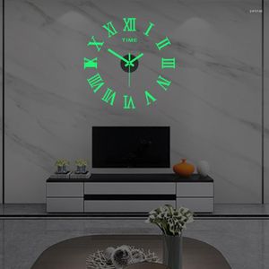 ساعات الحائط 2023 DIY Clock Luminous Simple Simple Home Decoration Mirror تأثير أكريليك الكوارتز غرفة المعيشة