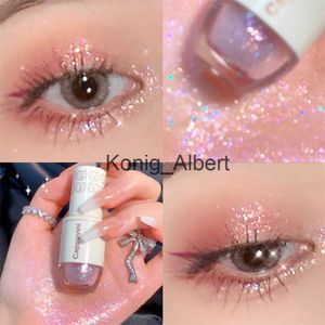 Sombra para os olhos Sombra líquida com brilho de 6 cores Iluminador à prova d'água Perolado Glitter Diamante Sombra para ampliar os dois olhos Maquiagem Cosméticos x0804 x0804