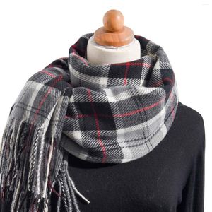 Schals 2023 Frauen Winter Schal Gestrickte Plaid Warme Tücher Wrap Unisex Lange Weibliche Pashmina Foulard Echarpe Bandana