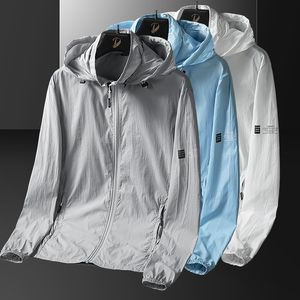 Mens Jackets Summer Jacket Ice Cool Hooded Solid 230804