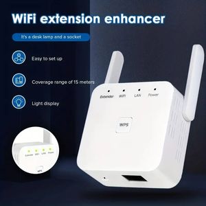 1PC Ultimate WiFi Extender Booster - Öka Signal för 60 enheter täcker 9860 kvm. Med. - Snabbinställning, Ethernet -port, trådlös hemmelös signalförstärkare