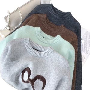 Designer tröja kvinnor tröja tröjor rund nacke pullover brev broderycashmere tröjor tracksuits pullovers ytterkläder virkade kvinnors kläder