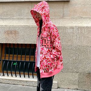 Męskie kurtki Camouflage diabeł pełny druk z kapturem Hip Hop Street z kapturem bluza Bluza Mężczyźni i kobiety para harajuku trend luz luźne 230803