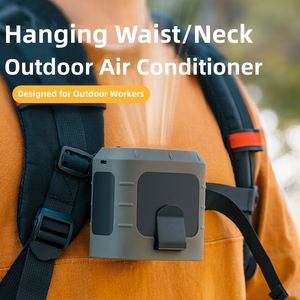 Andere Hausgarten 8000 mAh hängender Hals-/Taillenventilator USB Mini tragbarer wiederaufladbarer Ventilator für Outdoor-Camping Wandern Klettern Laufen Sport 230803