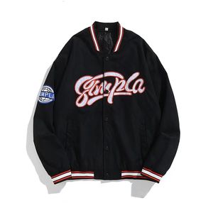 Mens Jackets Baseball Uniform Jacket Womens American Style Bomber Loose Hip Hop Casual Versatile Embroidered Tops 230804