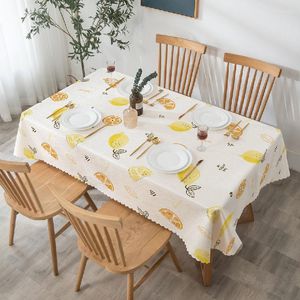 Table Cloth Oil And Waterproof Light Luxury High Sense Temperature Can Wipe High-end Home Square Nordic Wind