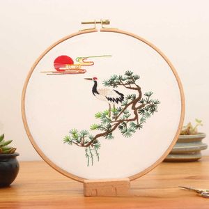 Chinese Style Products Inner Peace Embroidery DIY Needlework Wonderland Crane Needlecraft for Beginner Cross Stitch