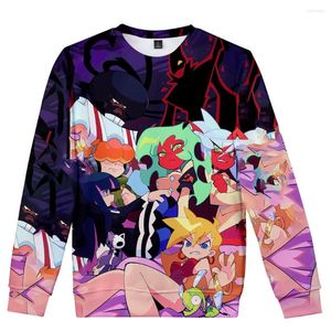 Erkek Hoodies Panty ve Stocking Anime O-Neck Sweatshirt Kadınlar/Erkekler Moda Uzun Kollu Sweatshirts 3D Baskılar Sıradan Sokak Giyim Giysileri