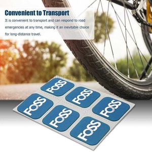 Tools 6pcs foss Rubber Puncture Patches Bicycle Tire Tyre Tube Repair Cycle Patch Kit No Glue Bicycle Inner Tube Puncture Repair Tools HKD230804