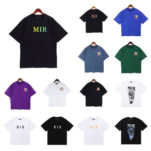 Brand Designer Shirts Mens T-Shirts Tees Street Wear Fashion Men Women Amirris Shirt Splash-ink Letter Print Short Sleeve Casual Loose Men Tee Crewneck