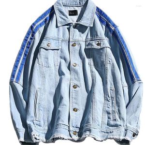 Men's Jackets Spring/Autumn Youth Blue Denim Jacket Fashion Trend Loose Hip Hop High Street Style All-match Coat Top XL