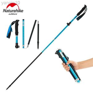 Trekking Poles Naturehike Trekking Poles Folding Hiking Stick Collapsible Hiking Poles Trekking Stick Walking Poles Nordic Walking Sticks HKD230804