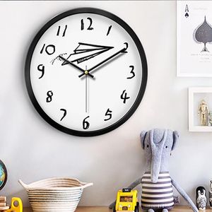 壁時計小さな美的デジタル時計キッズルームかわいいカワイイユニークなオリジナルアートホワイトクォーツモダンなリロージ