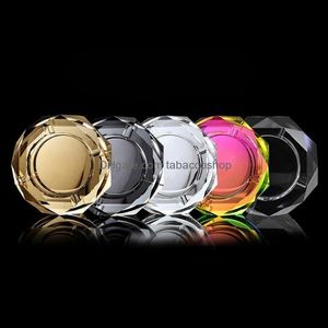 AshTrays senaste USA Colorf Crystal Glass Cigaretthållare Innovativ design Dry Herb Tobacco Peroll Roller Rökning Ash Cont Drop Delivery