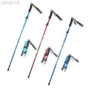 Trekking Poles 5-sektion utomhusfoldning Trekking Pol Camping Portable Walking vandringspinne för nordiska äldre teleskoplätt att sätta i väska 1 st. HKD230804