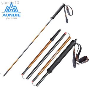 Trekking Polonyalılar Aonijie E4102 M-Pole Katlama Ultralight Hızlı Kilit Pilek Çabuklar Yürüyüş Kutbu Yarışı Çalışma Baltası Çubuk Karbon Fiber 110cm120cm HKD230804