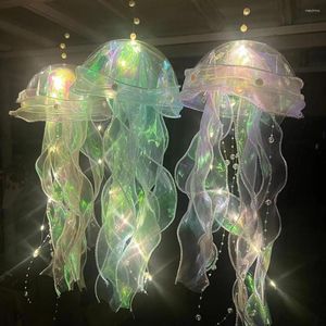 Luci notturne Lampada a forma di medusa colorata Sirena Luce romantica Lanterna per bambini Camera da letto Decorazione per feste Indoor Outdoor