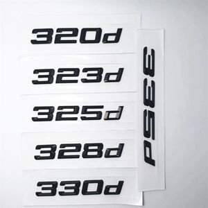 Black 316d 320d 325d 328d 330d 335d Emblem Rear Number Letters Badges for BMW 3 Series E90 E46 E91 E92 E93 F30 Car Accessories2669
