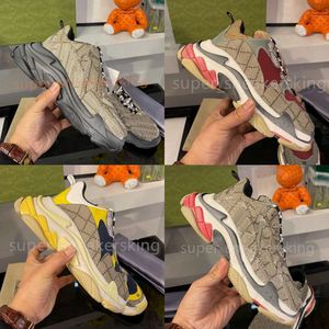 Designer Dad Shoes Triple S Sneakers Men Women Trainers Fashion Platform Sneaker Multicolor Printing Retro Old Dad Shoe Size 35-45 With Box