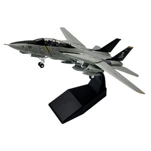 Aircraft Modle 1 100 1/100 Skala US Grumman F14 F-14 Tomcat Fighter Diecast Metal Airplane Plane Aircraft Model Children Toy Collection Gift 230803