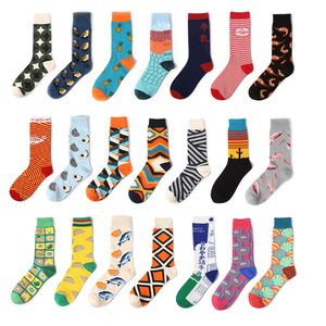 Meias Masculinas 1 Par Homens Mulheres Algodão Casual Colorido Crew Street Skate Feliz Engraçado Harajuku Sox Meias 230803