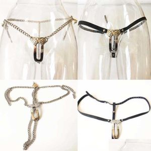 Andra hälsoskönhetsartiklar Kvinnlig metall rostfritt stål Invisible Chastity Belt Pants Device BDSM Bondage Fetish Restraint for WOMA DHDPJ