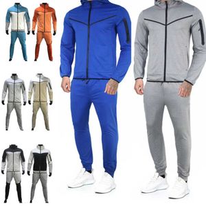 Thin Tech Fleece Men Treino Moletom Designer jaqueta joggers Conjunto de duas peças Esportes Manga Comprida Fato de treino roupas para Primavera Outono 3XL