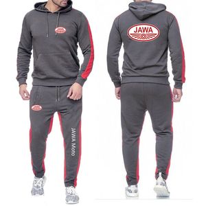 Mens Tracksuits JAWA Motorcycle Spring and Autumn Hoodies Sweatpant Sets Harajuku Jackets Sports Comfortable Gradient Suits 230804