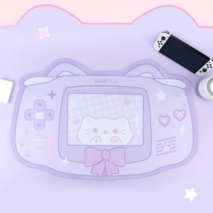 Altro materiale scolastico per ufficio Grande tappetino per mouse da gioco Kawaii Retro GBA Cute Pink Sakura Bunny XXL Tappetino da scrivania Impermeabile Accessori per laptop antiscivolo 230804