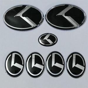 7 stks nieuwe zwarte K logo badge embleem voor KIA nieuwe Forte YD K3 2014 2015 auto emblemen 3D sticker183x