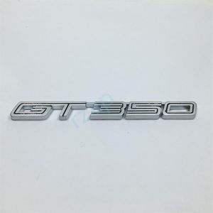 Silver Metal GT350 Emblem Car Fender Side Sticker per Ford Mustang Shelby super snake COBRA GT 350245N