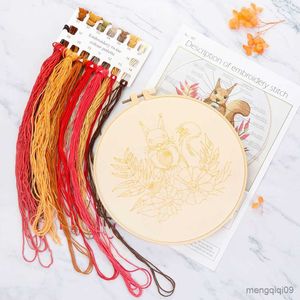 Вышивка из продуктов в китайском стиле для новичков Cross Stitch Diy из печать штампованной вышива