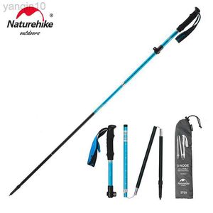 Trekking Poles NatureHike Trekking Poles ST09 Compapible vandring Stick Fem-sektion Folding Sticks Lightweight Walking Sticks Climbing Stick HKD230804