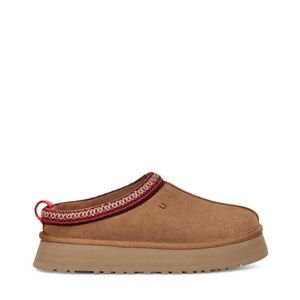 Pantofole Tazz Tasman Ciabatte in pelliccia di castagno Pelle di montone Shearling Tazz New Mules Donna Uomo Stivali con plateau ultra mini Scarpe slip-on Tomaia in pelle scamosciata Autunno Inverno