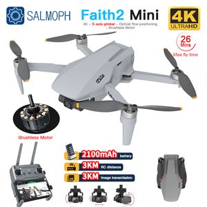 Inteligentny UAV Cfly Faith2 Mini Drone 4K Professional z kamerą HD 5GwiFi 3Axis Gimbal 240G Składany silnik GPS Dron RC Quadcopter 230803