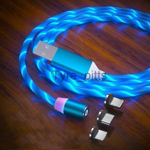 Chargers/Cables Magnetic Glow LED Lighting Charging USB Cable For Xiaomi Redmi 10 9 9A 9C 9T 8 8A 7A 6A 5 Plus Note 7 8 9 Pro 8T iPhone Samsung x0804