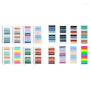 1600st 80 Färgskrivbara Morandi Sticky Tabs Placeringsbar sidmarkör