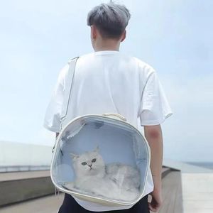 Dog Carrier Pet Suitcase Fully Transparent Shoulder Cat Bag Breathable High-value Travel Widened Large-capacity Supplies