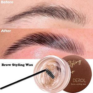 Creme para sobrancelhas 3D à prova d'água Potenciadores de maquiagem de secagem rápida Sabonete para sobrancelhas Natural Wild Brow Pomade Cera de gel 2352