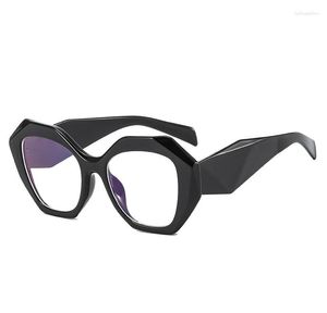 Solglasögon Polygon Anti Blue Light Retro Leopard Print Frame Reading Glasses Women Computer Game Eyewear Men