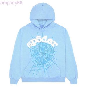 Felpe con cappuccio da uomo Felpe 2023 New Sky Blue Sp5der Felpa con cappuccio Uomo Donna 1 Hip Hop Young Thug Spider World Wide 555555 Print Pullover G23032861wq