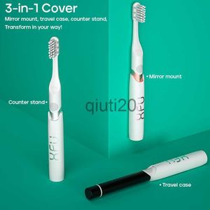escova de dentes elétrica inteligente XFU 2102 Portable Travel Sonic Electric Toothbrush with Battery Power Aluminium Handle Dupont Replacement Brush Head Available x0804