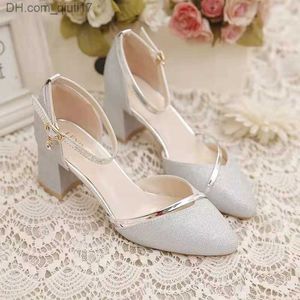 Dress Shoes 2018 Summer High Heel Sandals Women's Pump Classic Slippers Sexy Sequins Women's New Style Pair Shoes Gold and Silver Wedding Shoes Z230804