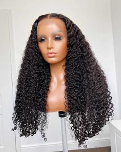 Mänskligt hår Capless Wigs 360 13x6 Kinky Curly Spets Front Wigs HD Human Hair Wigs For Black Women 13x4 Water Curly Spets Frontal Wig Human Hair Brazilian X0802