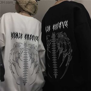 Men's Hoodies Sweatshirts Spring Streetwear Black Top Girls' White Gothic Oversized Street Hoodie Women's Hip Hop Cool Couple Street Z230804