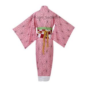 Kostium motywowy Killer Kamado Nezuko odgrywanie ról bez Yaiba do Kimono Mundur Costumes Props Wystawa Halloween Comics Z230804