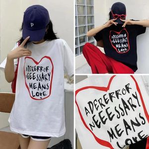 Erkek Tişörtleri Tshirt Kızlar Yaz Yuvarlak Boyun Mektubu T-Shirt Güney Kore Gevşek Erkekler Kadın Çiftler Yüksek Kaliteli Tee Üstler Kore tarzı giysiler