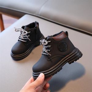 Kid 's Martin Boots PU 가죽 디자이너 Winter Children's Shoes Classic Boys and Girls Baby Booties 고무와 보조 운동화