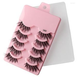 Ложные ресники 5 пар наполовину легкие 3D Mink Natural Long -Life Lashes драматические толстые реснички