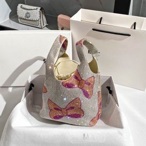 Kvällspåsar båge mini väska hink båge ita påse rosa kvinnor handväska tote små damer sling väska crossbody messenger bolso mujer 230803